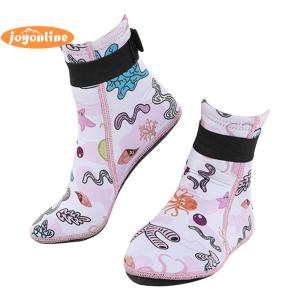 [joyonline]Kids Neoprene Water Socks Sand Socks Anti-slip Swimming Socks Adjustable Snorkeling Boots Keep Warm for Diving Surfing
