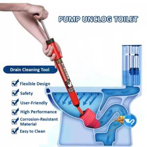High Pressure Toilet Plunger Drain Unblocker Powerful Manual Pneumatic Dredge Tool Air Drain Blast