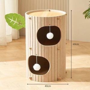 【GUGU-W】COD บ้านแมวถ้ำต้นไม้ กล่องนอนแมว โครงปีนแมวหลายระดับ บ้านแมวที่ปีนแมว สามชั้น ของเล่นแมว