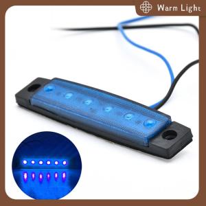 Warm Light 1Pcs Truck Trailer Side Marker Indicators clearance Light Car Brake Rear Highlight Tail Light 6LED 12V 24V Warning Signal Lamp