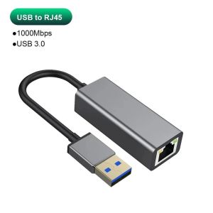 【Local Stock】Aluminum USB C to Gigabit Ethernet Adapter USB 3.0 Type-C Network Card for Laptop RJ45 LAN Connector 1000/100Mbps