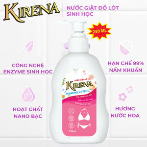 Nước Giặt Đồ Lót - Quần Áo Trẻ Em Chuyên Dụng KERINA 250ML Giúp Khử Mùi Kháng Khuẩn An Toàn Cho Da