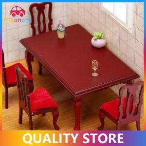 [Eleanor] 1 Piece DIY Accessories Miniatures Wooden Retro Simulation Dining Table Chair 1:12 Dollhouse Furniture Toy