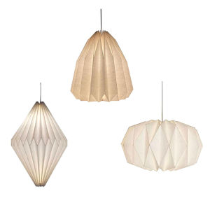 Chinatera Modern Nordic Style Creative Paper Origami Lantern Shade Folding Pendant Light Lampshade Chandelier Lamp Shade Art Decor