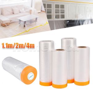 20M Masking Film Tape Furniture Car Protect Cover Plastic Film Barrier Plastik Furniture Plastik Bening Tebal Tutup Ranjang Sofa Mesin Plastik Serbaguna Tutup Furniture Penutup Pelindung Funitur Bungkus Barang Sofa Kasur Spring Bed Taplak Meja Lemari Baju