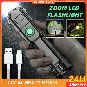 Ultra-Bright Flashlight Zoom Light ABS Strong Light Focusing Flashlight with Rechargeable Usb Light Flashlight