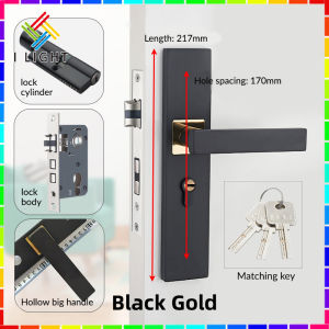 (Fast Delivery) Anti Theft Door Knob Gold/Silver Bedroom Door Handle Household Silent Door Lock