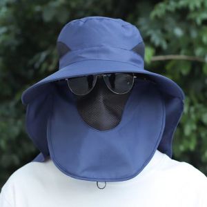 Mũ Rộng Vành Kèm Mặt Nạ Chống Nắng Linh Hoạt Tháo Rời