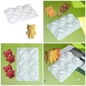 Silicone Mold for Bear Shape Cupcakes Creative Puddings Chocolate Baking Mould Bakewares for Parties and Celebration