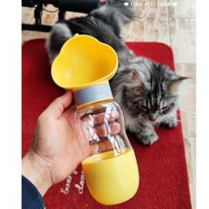 Bình đựng nước và thức ăn đi dạo cho Chó Mèo hình dấu chân (mẫu mới) - Love pets shop