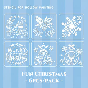 🎄Xmas Special🎄Creative Merry Christmas Theme Drawing Template Stencil Ruler Set DIY Decorations Journal Scrapbooking