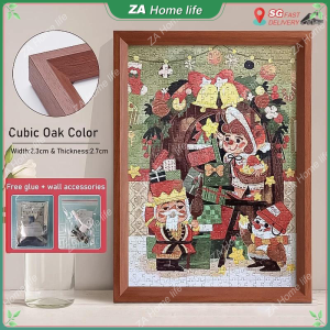 Digital illustration floating frame puzzle photo frame solid and wooden puzzle frame 1000 pieces installation puzzle frame poster wall hanging 50x70 puzzle frame wall hanging