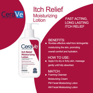 CeraVe Itch Relief Moisturizing Lotion 8 oz 237ml Itch Relief Moisturizing Cream 340g Eczema Relief Creamy Oil 236 ml