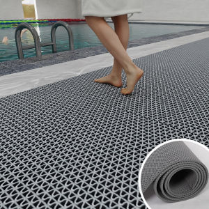 Quick dry SH non-slip mat With hole water drain Rubber Matting Waterproof absorbent matting anti-bacterial mildew resistant eco-friendly Supplies for kitchen toilet balcony swimming pool corridor Mesh shower mat Bathroom floor mat