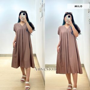 4060 vianica dress polos dress katun oversize big besar bumil friendly
