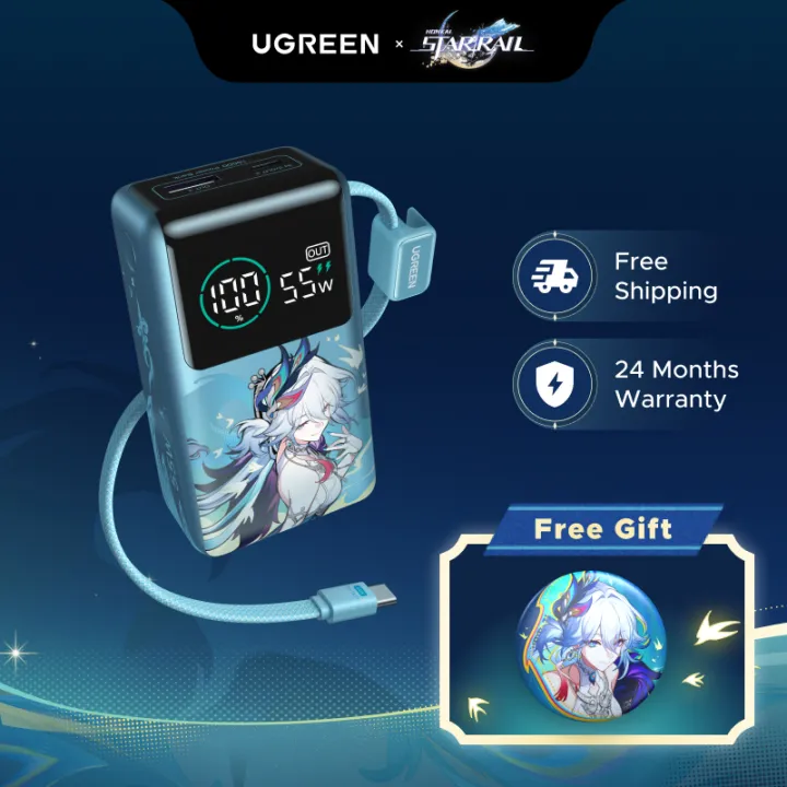 【10AM 17th July】UGREEN 10000mAh 55W mini Nexode Pro Power Bank Honkai: Star Rail Edition