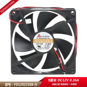 Yuanshan Y.S.TECH FD129225EB-N 9025 12V 0.36A Computer Chassis Power Cooling Fan 90x90x25mm Cooler