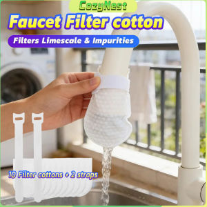 CozyNest 10Pcs Thickened Faucet Filter Cotton Universal with T-strap Faucet Filter Portable