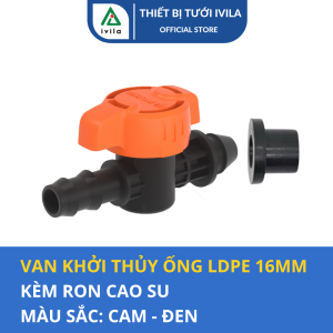 Combo 5 Van khóa khởi thủy LDPE 16mm kèm gioăng cao su - Van khóa khởi thủy LDPE 20mm kèm gioăng cao su