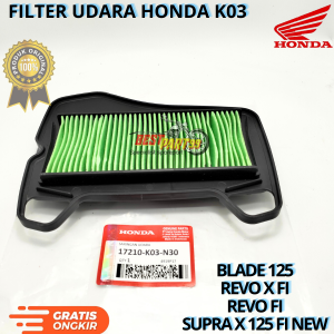 Filter udara honda K03 untuk motor BLADE 125 REVO X FI REVO FI SUPRA X FI NEW. AHM berkualitas original asli ori dan presisi