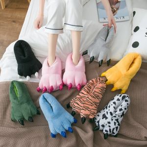 Autumn Winter Cartoon Animal Paw Home Slippers Dinosaur Claw Shoes Indoor Shoes