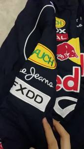 Áo khoác cotton American Racing Suit F1 áo khoác phong cách Mỹ áo khoác bóng chày nam áo khoác đi xe máy nữ chống gió thêu cotton