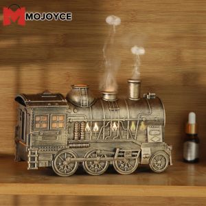 MOJOYCE 300ML Vintage Steam Train Air Diffuser Humidifier with 2-Color LED Light Cool Mist Humidifier with Remote Control for Home Decor & Gifts