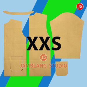 Pola Instan Kemeja Koko Reguler ( IS 010 ) [ Bukan Pakaian ] Pola Baju Toko Jamblang Studio