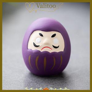[Valitoo] Japanese Ceramic Daruma Statue Daruma Tumbler Crafts Lucky Fortune Ornament Landscape Daruma Doll Fengshui Home Decor Gift