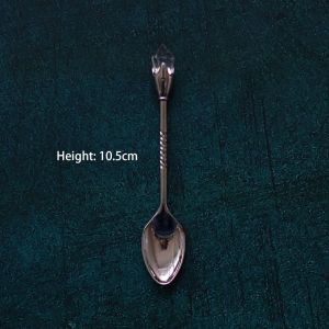 ANHEY Decorative Retro Zinc Alloy Kitchen Tools Heat Resistant Tea Spoon Sugar Spoon Dessert Spoon Coffee Spoon