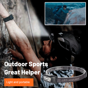 Rechargeable Induction Warning Headlight Night Running Fishing And Camping High-power Light Mountaineering And Adventure Emergency Headlight
