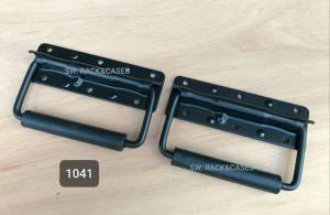 มือจับสปริงเปลือย (ราคาต่อแพ็คจำนวน 2 ตัว) รหัส SW-1041 มือยกกล่องแบบมีสปริงเหล็กหนาชุบดำ อุปกรณ์ตู้แร็ค สวยแข็งแรงได้มาตรฐาน