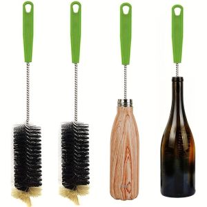 SATYR STORE 40cm Long Bottle Cleaning Brush Suspensible Multi-function Wine Brush Cleaning Tool Durable Milk Bottle Brush Glass Cleaning