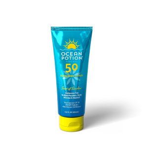 Sữa dưỡng thể chống nắng Ocean Potion SPF 50 bảo vệ da toàn diện khỏi tia UVA/UVB chứa lô hội và vitamin E chống thấm nước không gây nhờn dung tích 68 oz.
