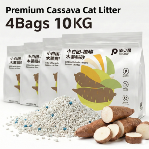 PetClear Cassava Cat Litter (1.9kg) - Flushable Cat Sand | Better than Tofu | Dust Free & Strong Clumping