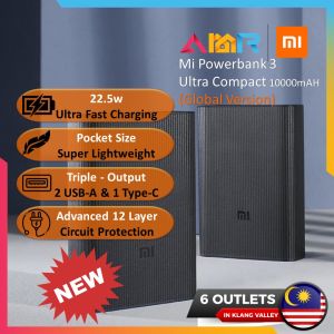 Mijia Powerbank 3 Ultra Compact 10000mAh 22.5W Ultra Fast Charging Pocket-Size Micro-USB / Type C 小米充电宝