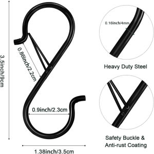 [SG] S Hook Stainless Steel Hanging Rack For Cups Clothes Bags Towels Plants Kitchen Bathroom Railing Shape Hook