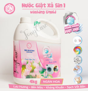 (4kg) Nước Giặt Hương Ngàn Hoa Tonycare 4kg – Thơm Lâu Sạch Sâu Tiết Kiệm Vượt Trội