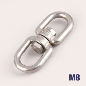 [caichuitan] 1Pc M4 M5 M6 M8 Rotating Universal Ring 8 Shape Unloading Shackle Wire Rope Lock Chain Connecting Buckle 304 Stainless Steel