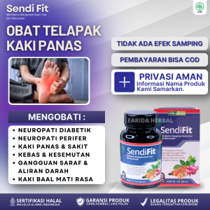 Obat Kaki Panas Neuropati Diabetik Terasa Terbakar Diabetes Gangguan Saraf Penyumbatan Darah Telapak Kaki Sakit Nyeri Kesemutan Kebas Baal Mati Rasa Herbal SendiFit