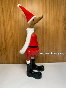 PATUNG BEBEK KAYU SANTA/ CRISTMAS DECOR/ DEKORASI NATAL UNIK