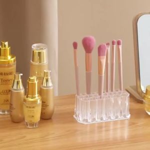 26 Hole Nail Art Holder Transparency Acrylic Pen Holder Makeup Brush Storage Desktop Storage Organizer Makeup Organizer