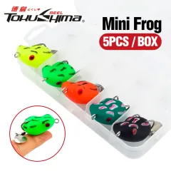 Boxed/5Pcs 3cm/4.2g Mini Soft Frog Soft Plastic Frog 3D Eyes Soft Frog  Fishing Lure With Sequins Top Water