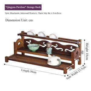 Teak Teacup Holder Solid Wood Tea Set Teapot Teapot Purple Sand Pot Storage Rack Chinese Style Duobaoge Desktop Small Bogu Rack