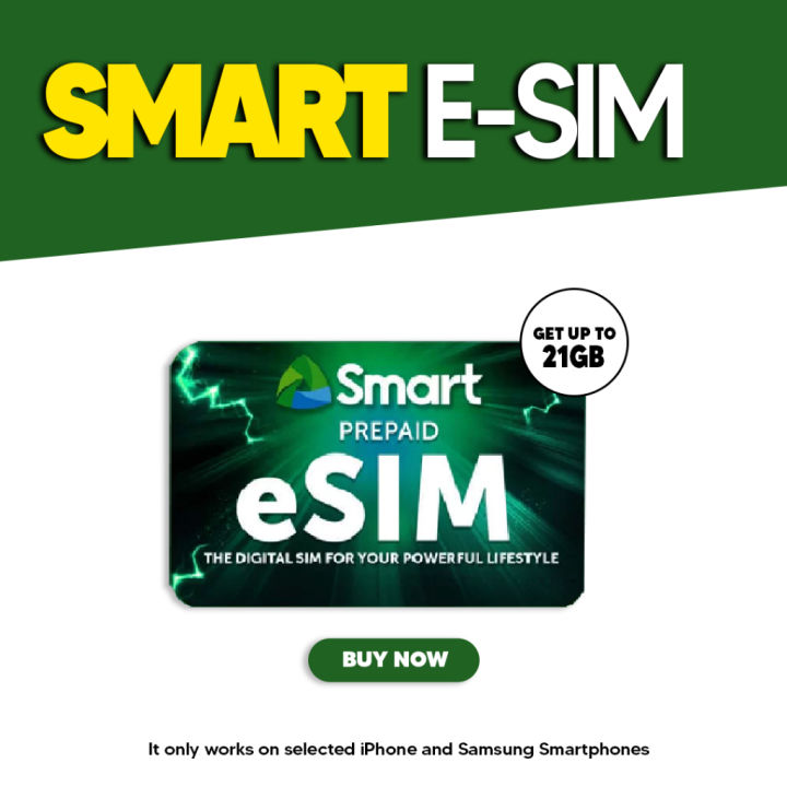 Smart Prepaid Esim with free 21gb load (smart esim) Lazada PH