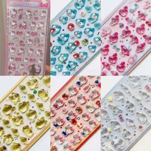 Anime Kuromi Melody Hangyodon 3Dtransparent Jelly Sticker Crystal Decorative Stickers Childrens Phone Casesdiy Toys