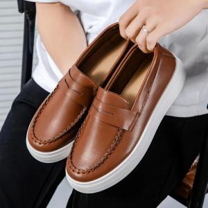 High Quality Soft bottom comfort Mens Loafers anti slip driving leather shoes For Breathable casual male flat single shoe