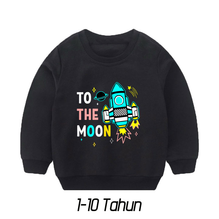 Ali Ash Sweater Anak roket ke bulan to the moon sweater planet