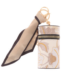 YAFEN Vintage Mini Bucket Coin Purse Embroidery Lipstick Storage Bag Keychain Earphone Bag Small Bag Pendant Fashion Accessories