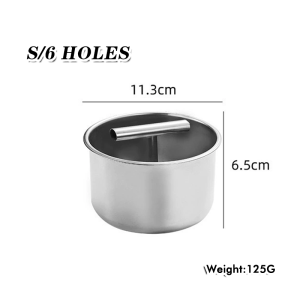 6/12 Lubang Alat Cetak Bakso Manual 304 Stainless Steel Alat Pembuat Bakso Manual Tanpa Tangan Kotor Meningkatkan Efisiensi